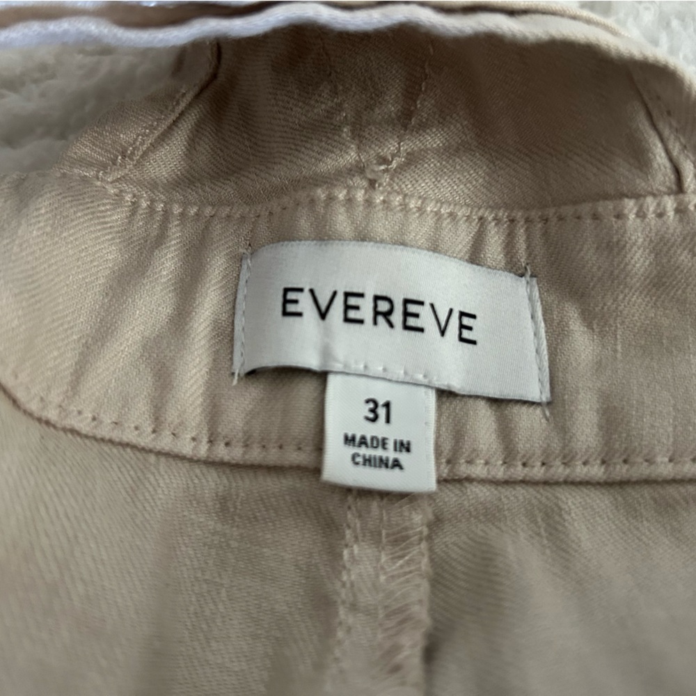 Evereve Beth Cream Linen Blend Wide Leg Crop overalls, 31 - Picture 3 of 8